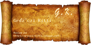Gréczi Kitti névjegykártya
